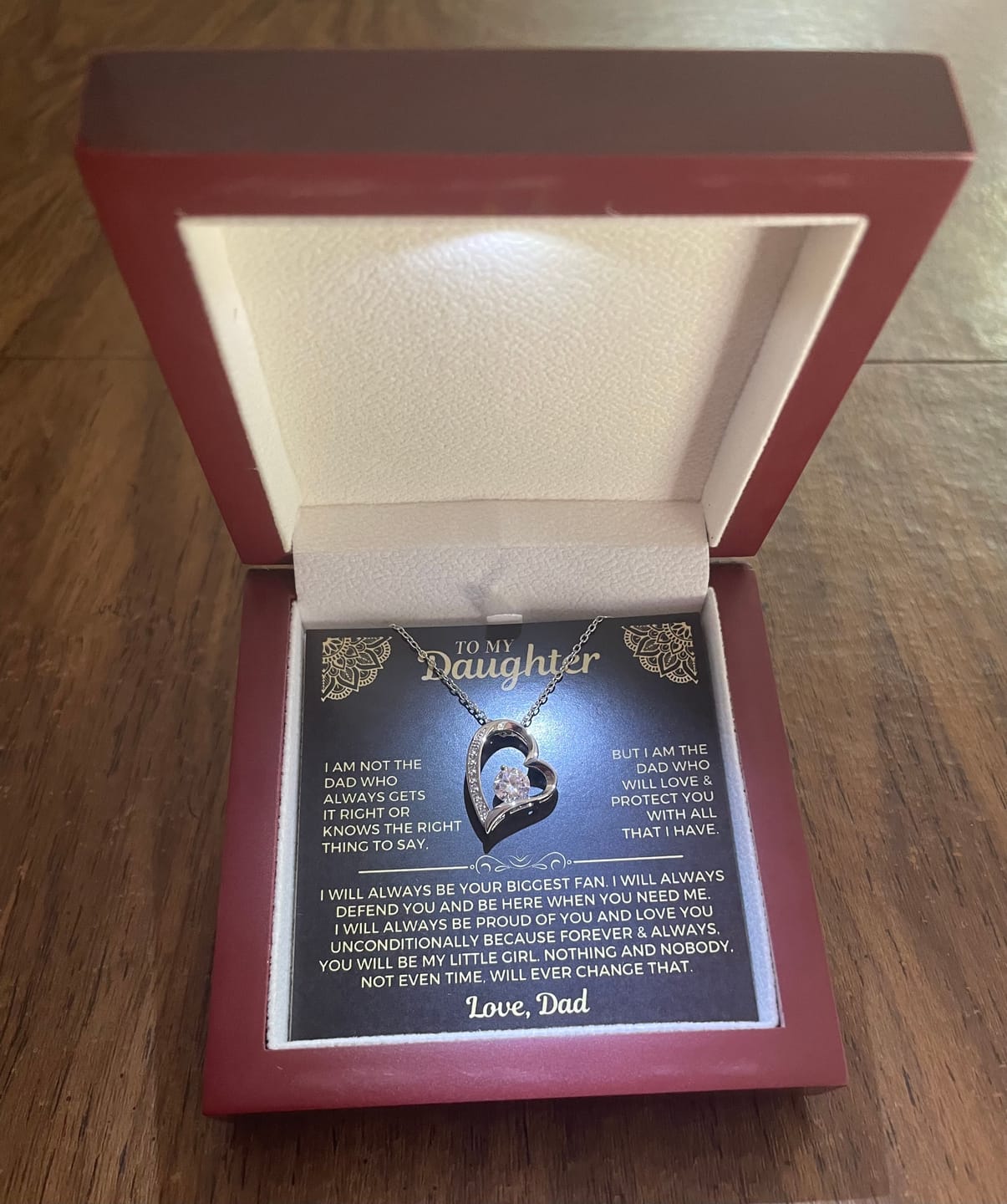 Customer photo review of To My Daughter - Love Dad - Beautiful Gift Set - SS559