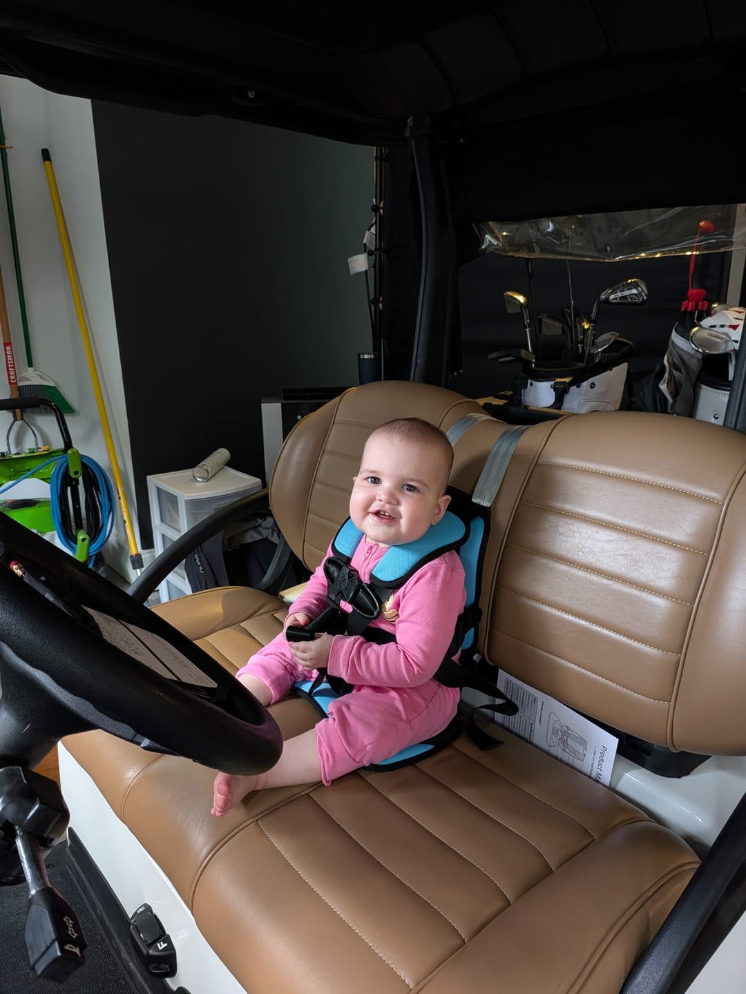 Customer photo review of Child Positioner for Golf Carts 5 Point Harness