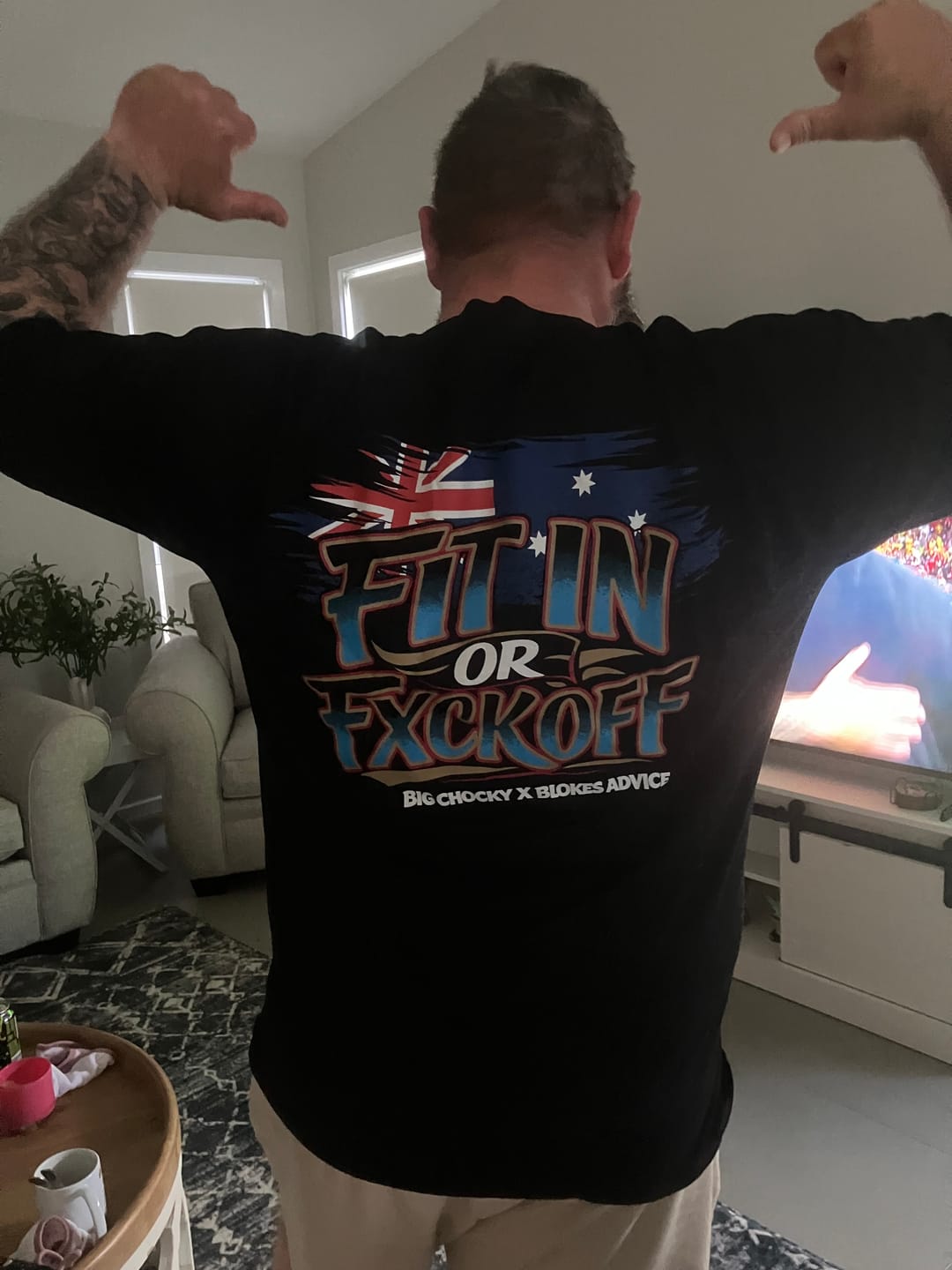 Customer photo review of Big Chocky | Fit In Tee