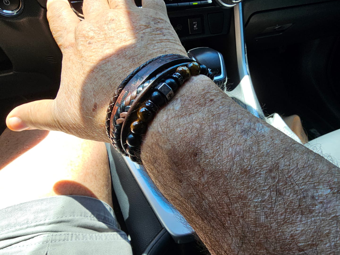 Customer photo review of Braided Leather Cross Bracelet: Rugged Faith Statement for Daily Devotion