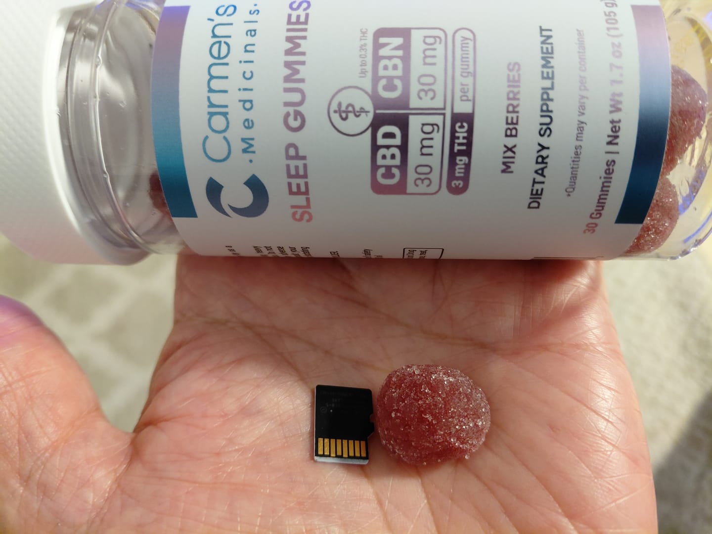 Customer photo review of 30MG Sleep Gummies