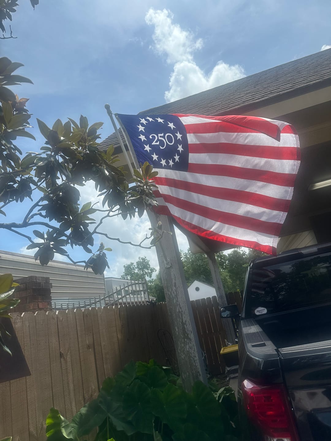 Customer photo review of America 250™ Betsy Ross Flag - Fully Printed Nylon
