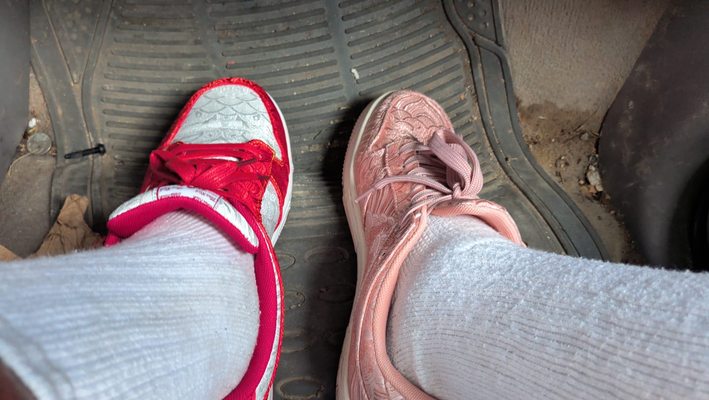 Customer photo review of Nihonga inspired Silk Sneakers