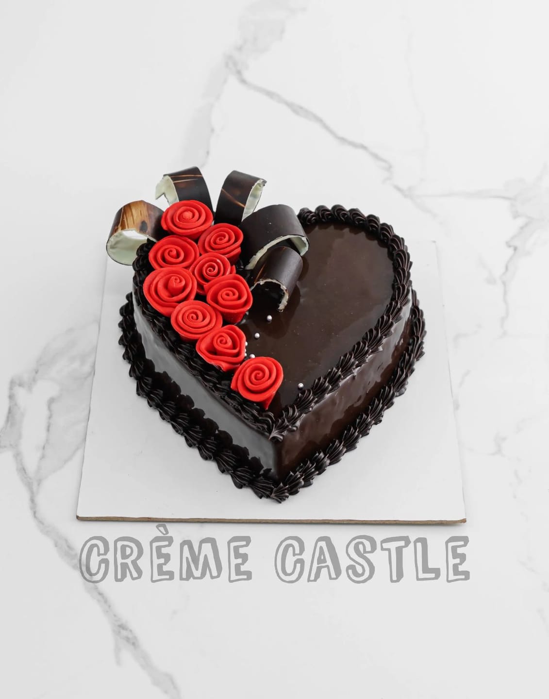 Customer photo review of Roses on Chocolate Heart