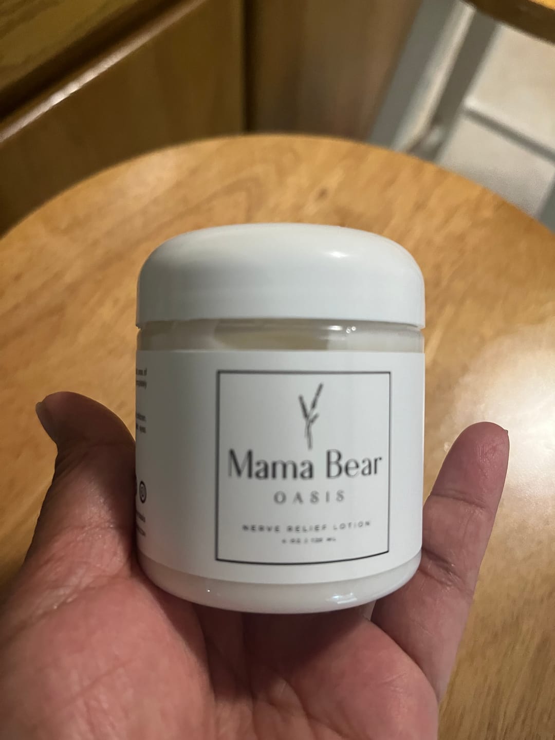 Customer photo review of Mama Bear Nerve Relief Lotion