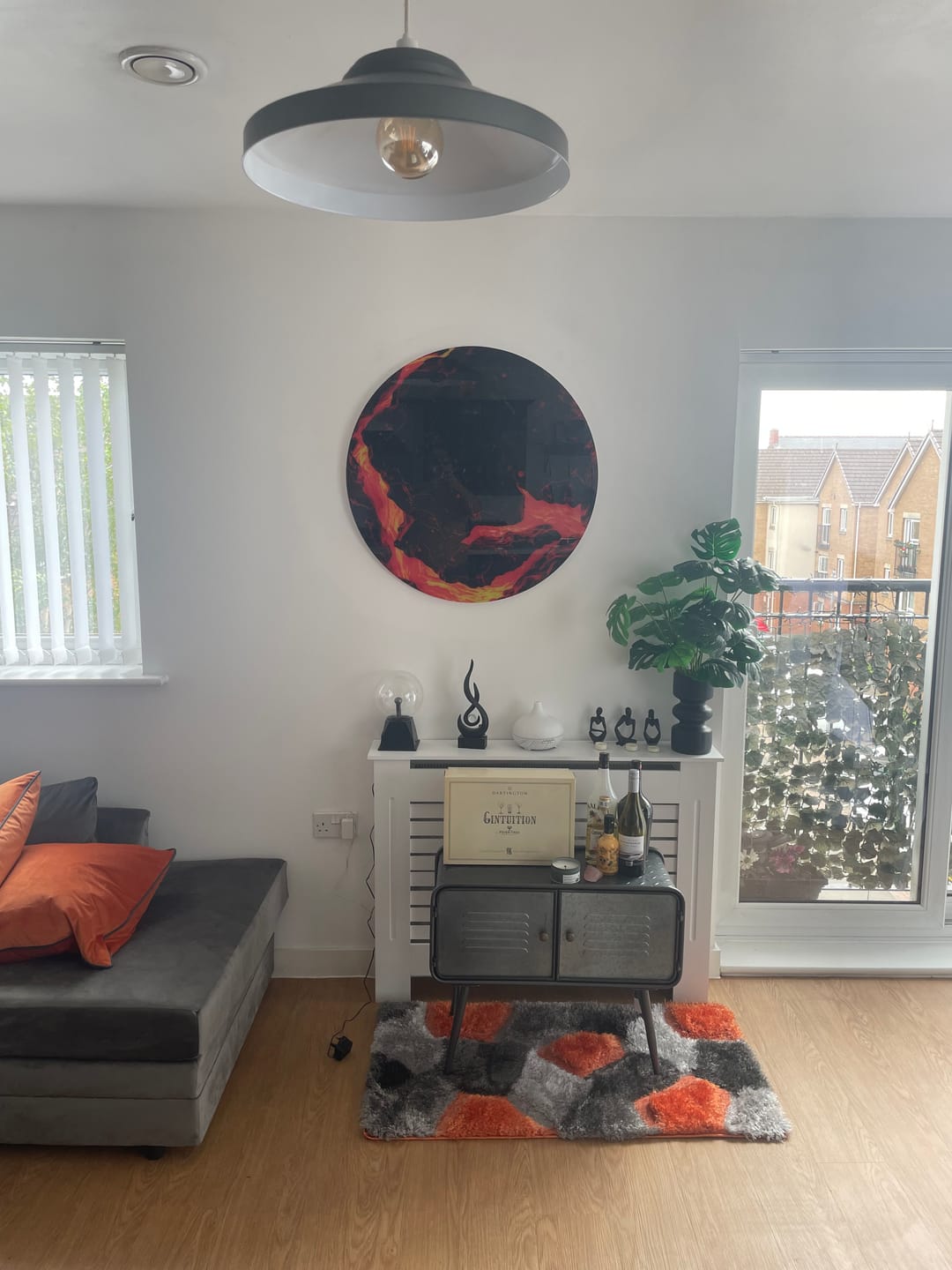 Customer photo review of Lava II - Rounded Glass Wall Art