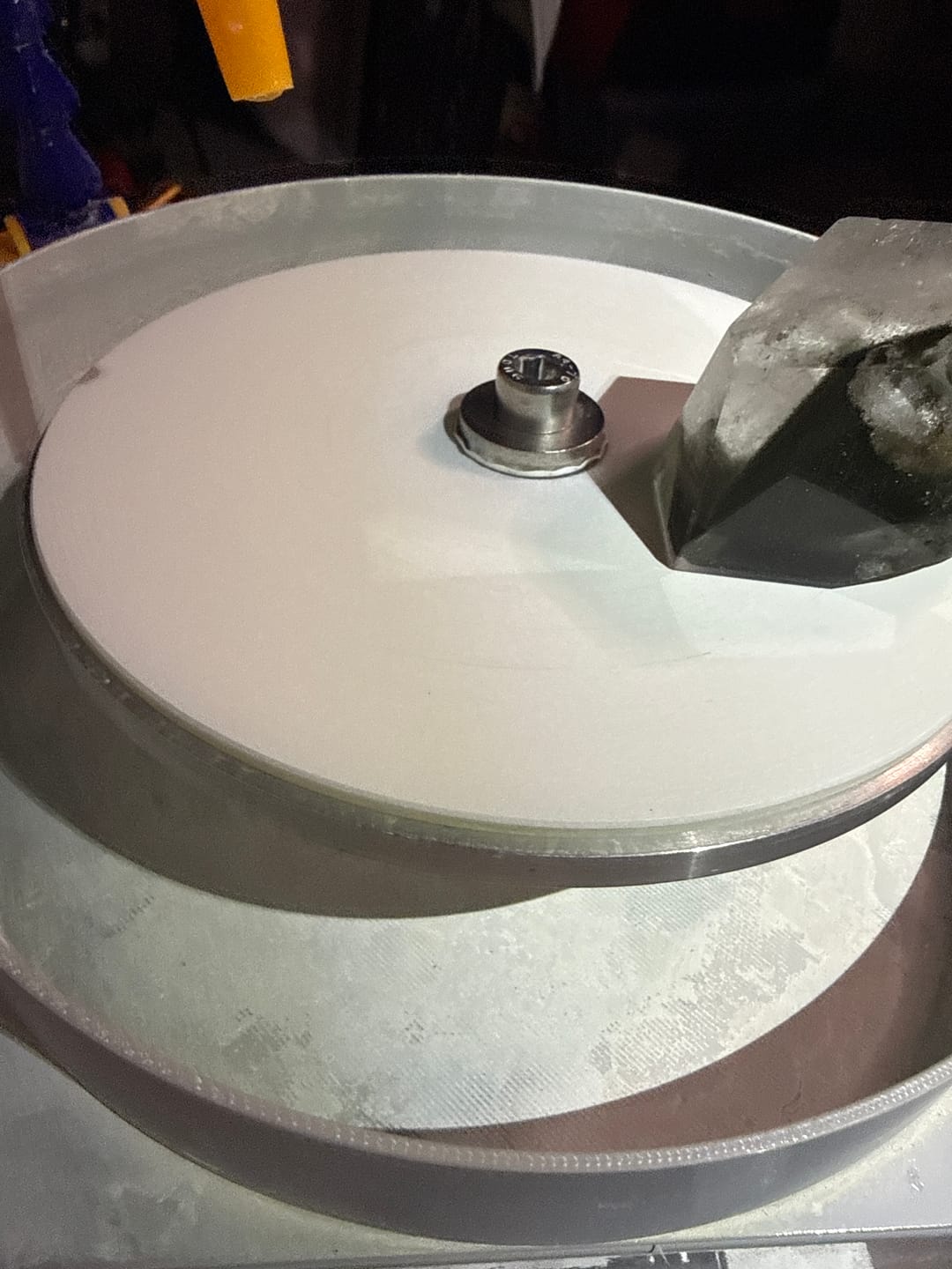 Customer photo review of Lightning Lap Cerium Oxide Polishing Lap Disc