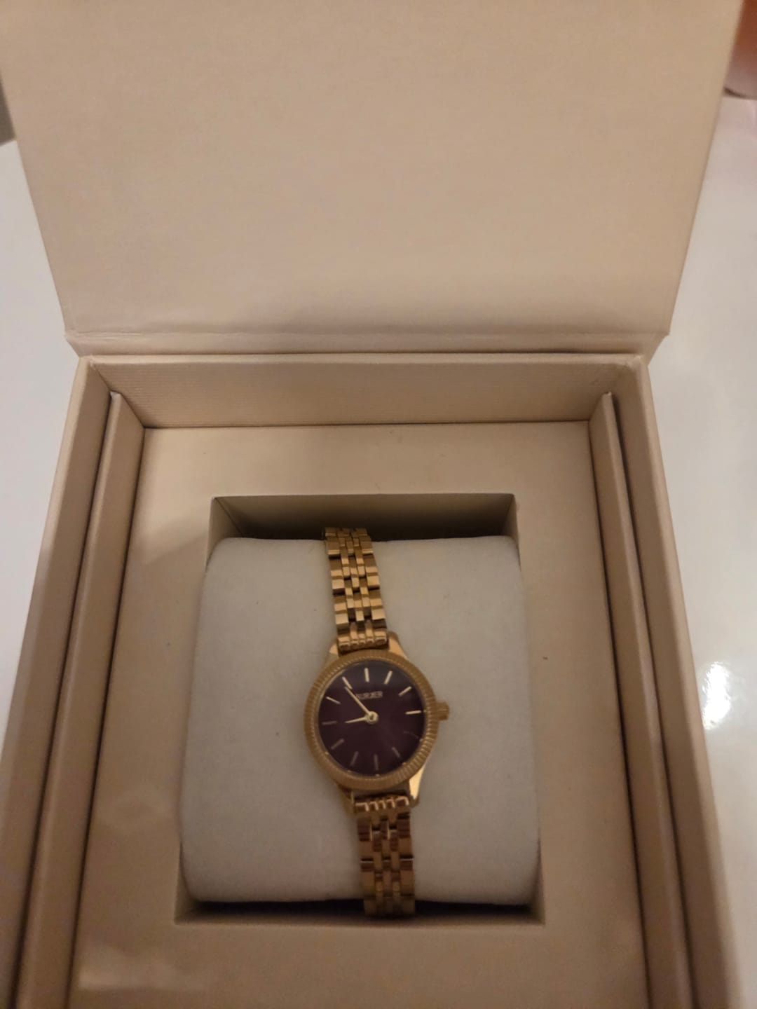 Customer photo review of Sophie Gold Burgundy