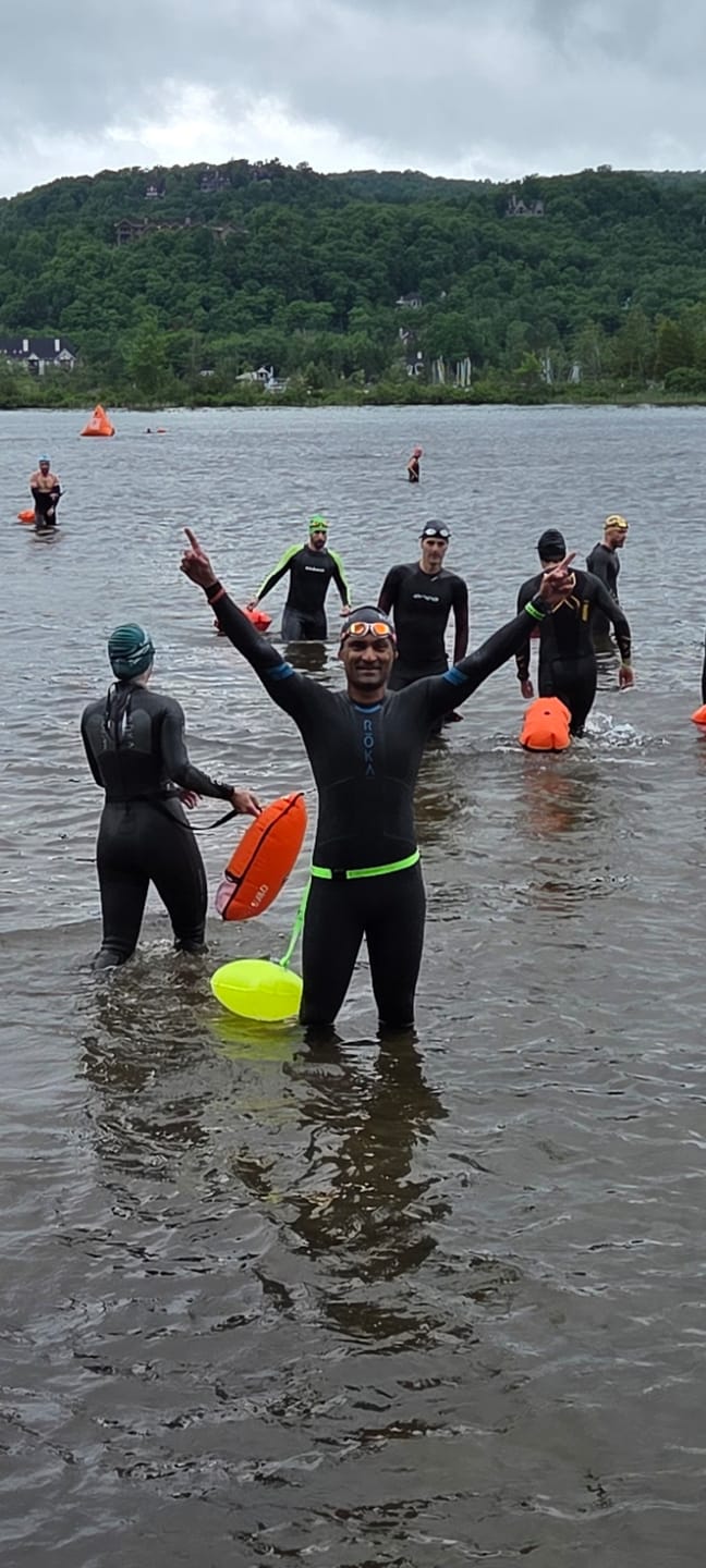 Customer photo review of NanoClear™ Strike Swim Goggles Clear (White/Black)