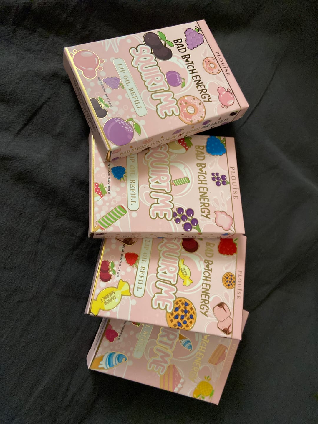 Customer photo review of Squirt Me Lip Oil Refill Sachet Packs 2ml