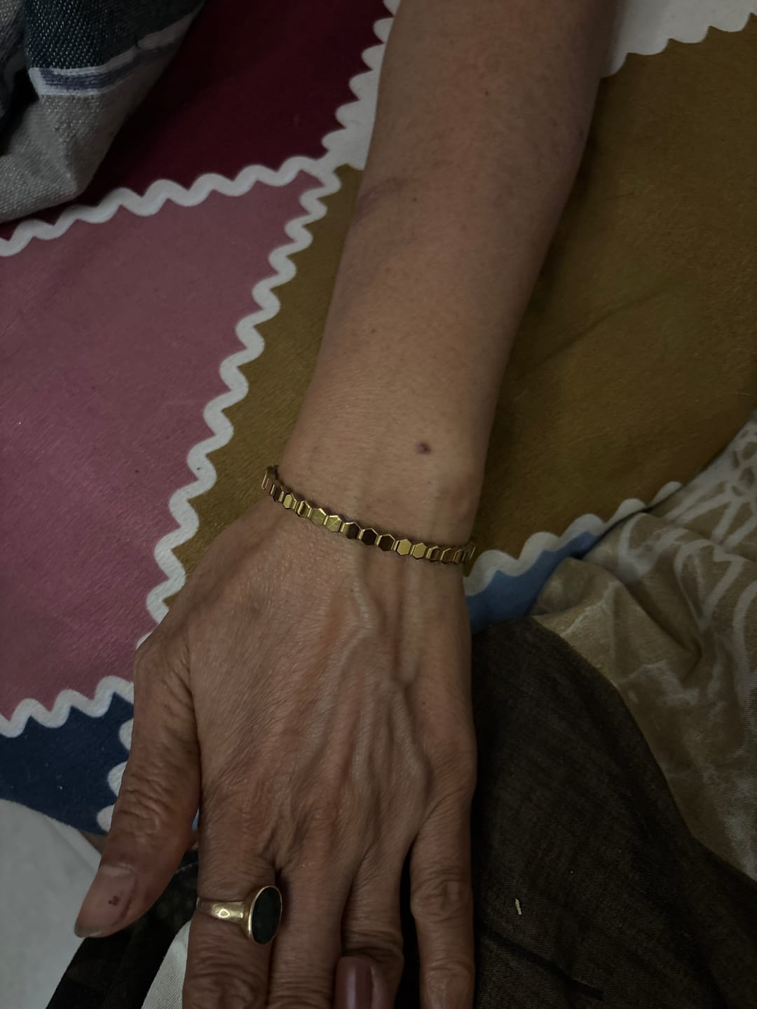 Customer photo review of Modern Mosaic Bangle Bracelet