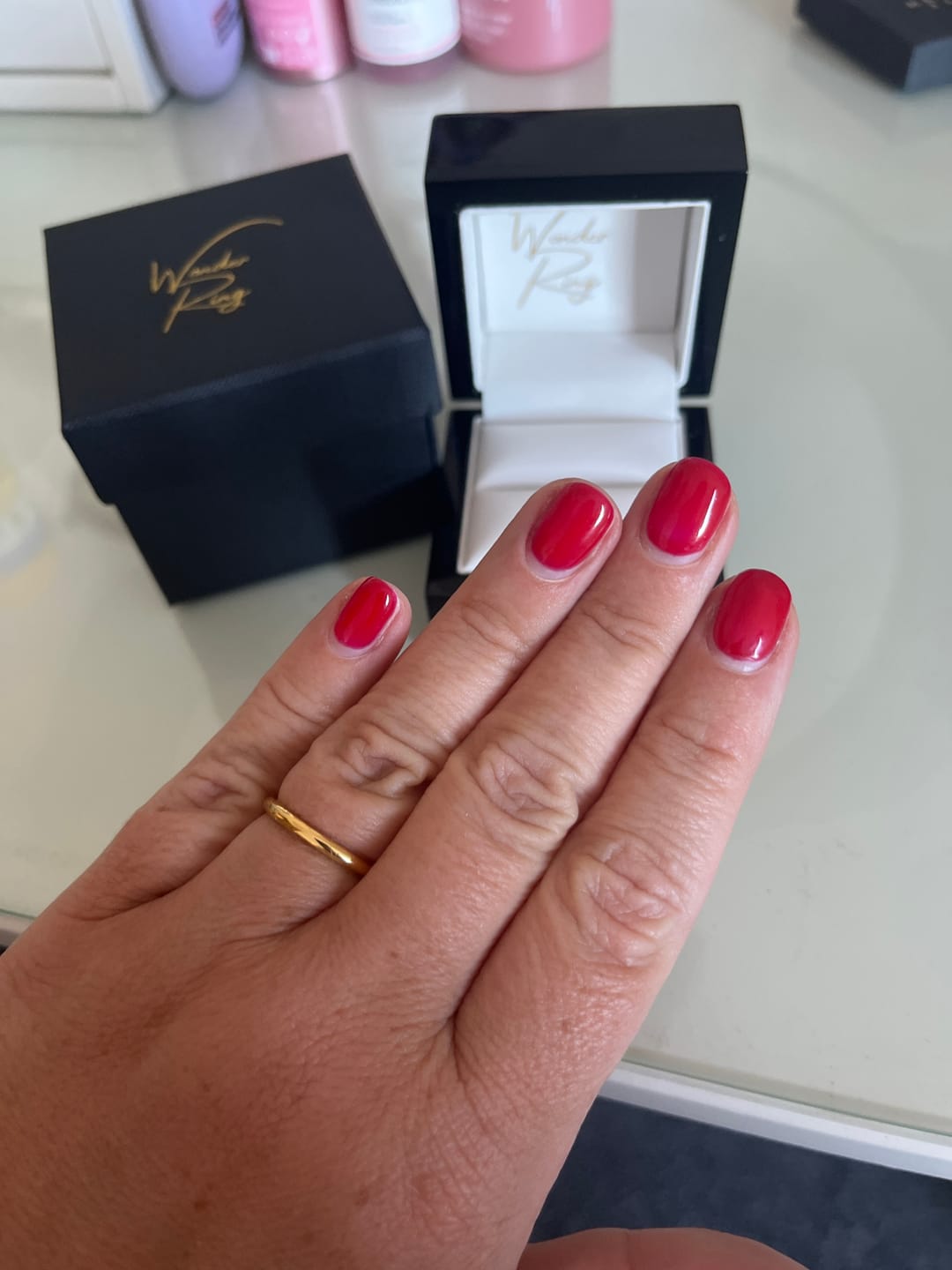 Customer photo review of Gold 2mm Wonder Ring
