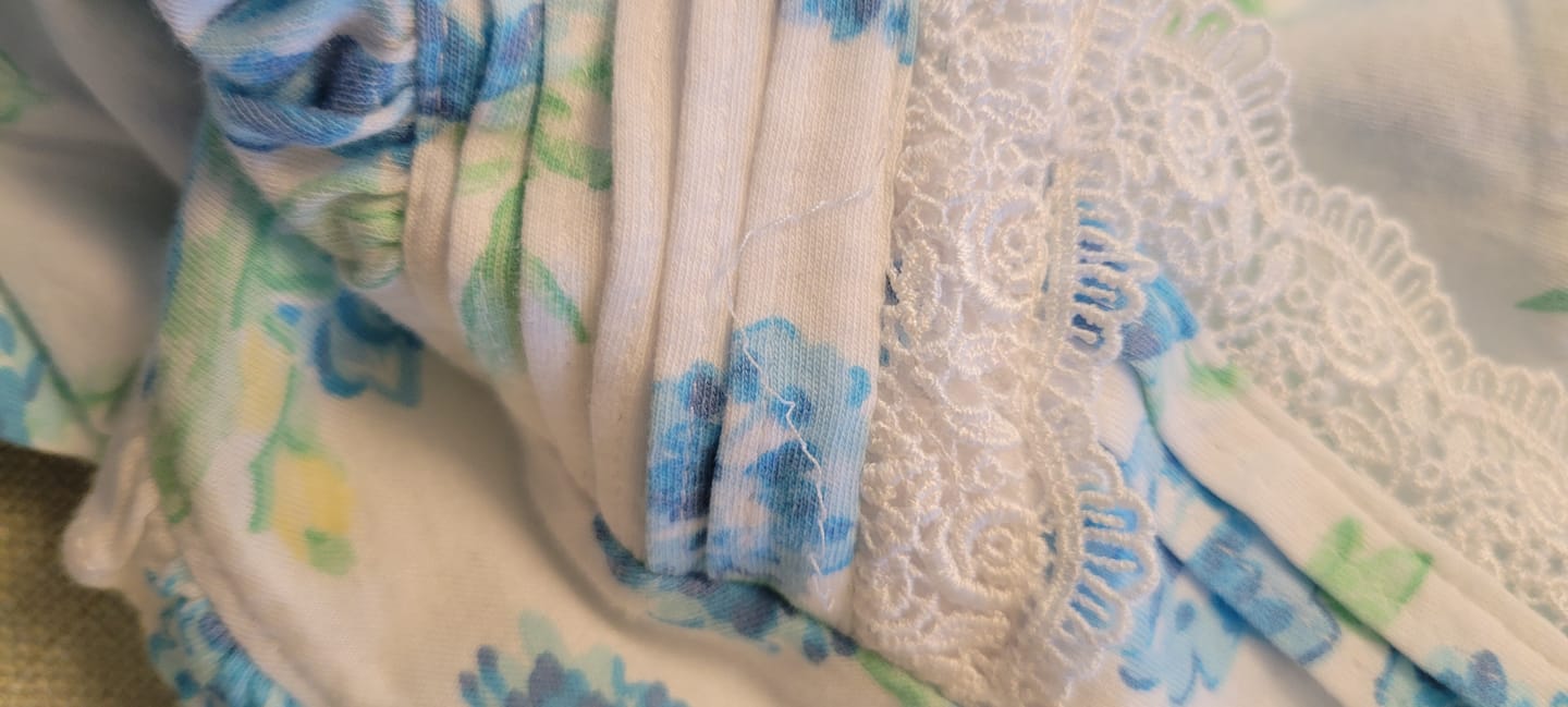 Customer photo review of Bluebelle Mist Cotton Modal Waltz Nightgown