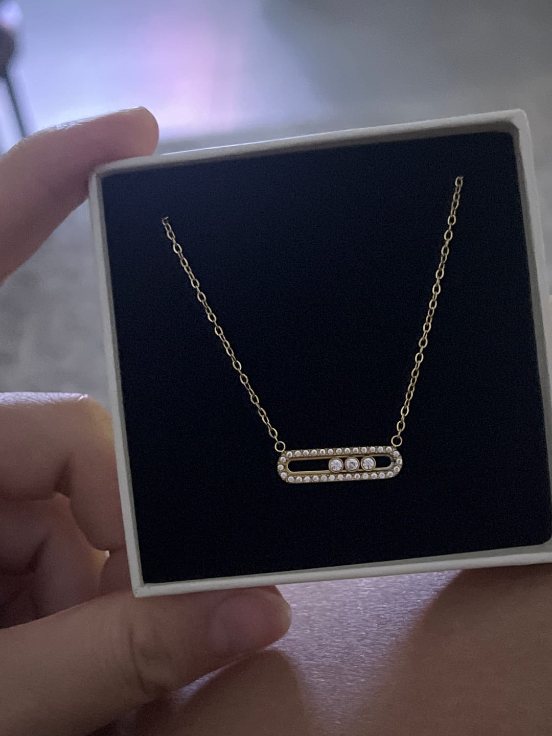 Customer photo review of Pave Soul Kette 18K Vergoldet