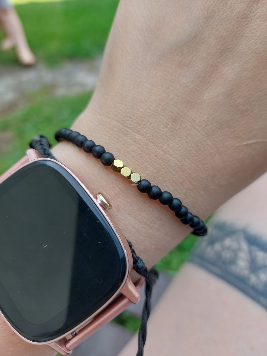 Customer photo review of Obsidian Armband