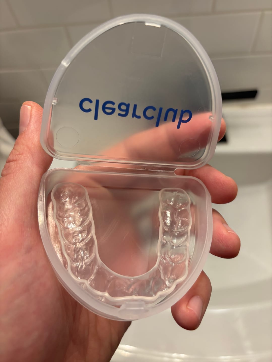 Customer photo review of Clear Custom Night Guard
