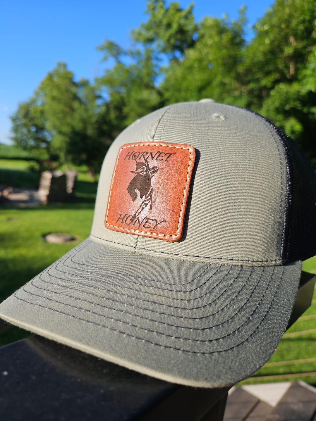 Customer photo review of Richardson 112 Custom Leather Patch Hat