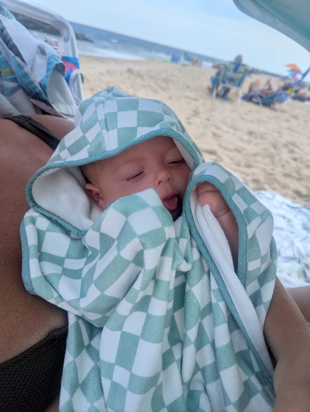 Customer photo review of Parker beach poncho