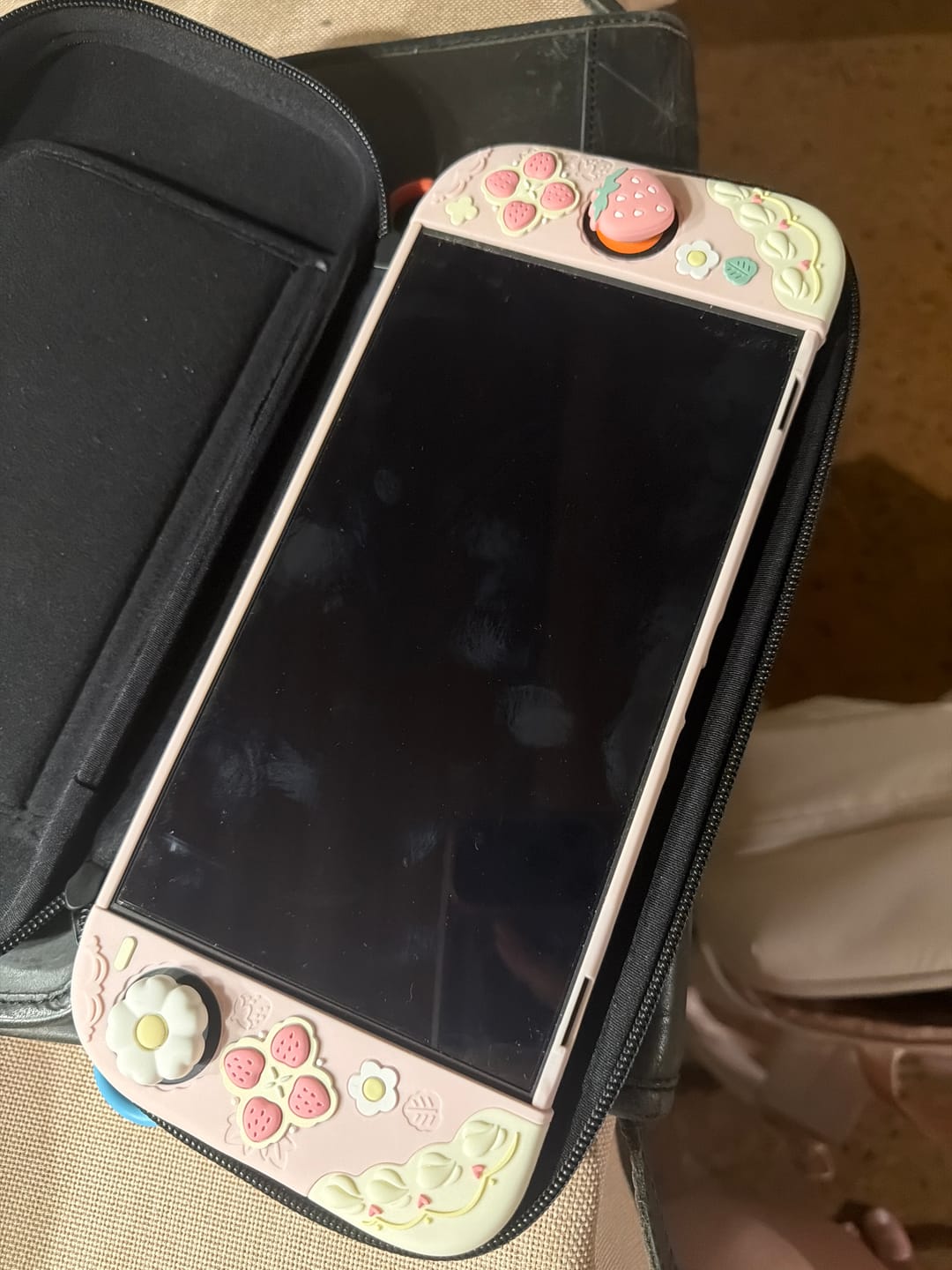 Customer photo review of Cream Strawberry Series Protective Case for Switch 2