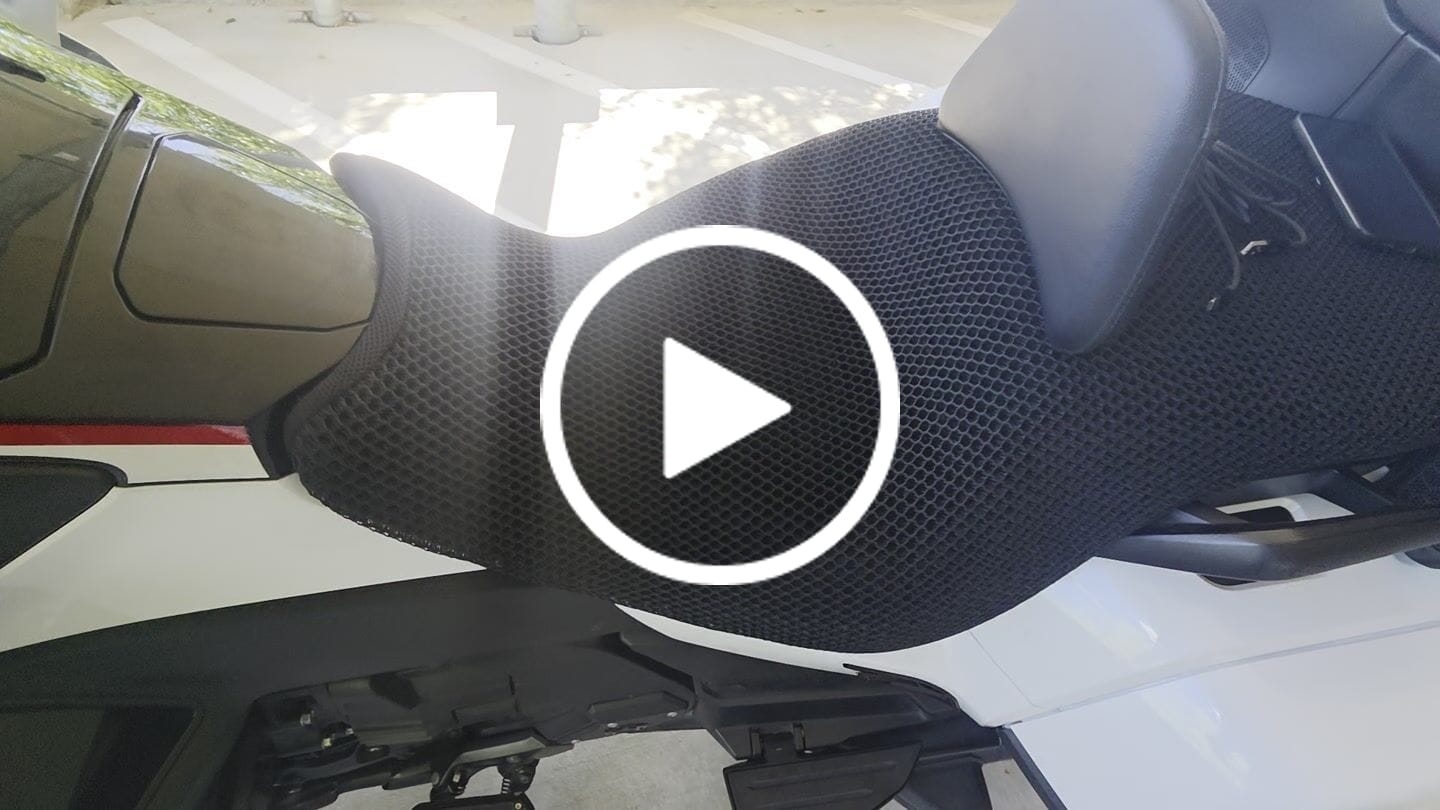 Wind Rider mesh seat cover on a Honda Goldwing GL1800