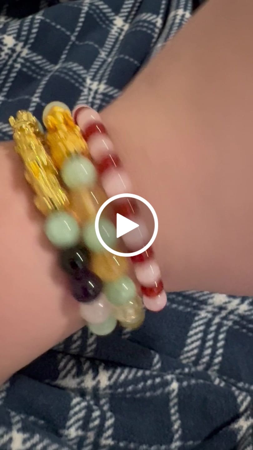 Customer video review of The Pixiu of Fortune and Success Multi Gemstone Bracelet