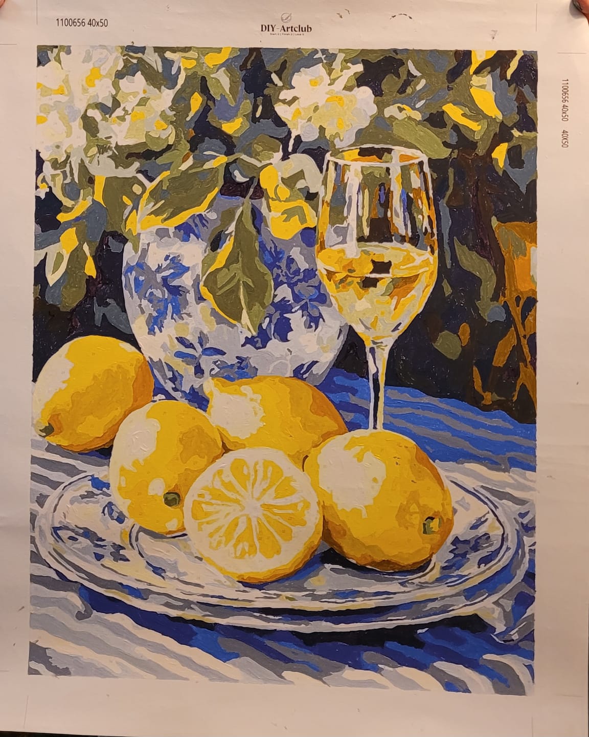 Customer photo review of Lemons and Wine | Paint by Numbers