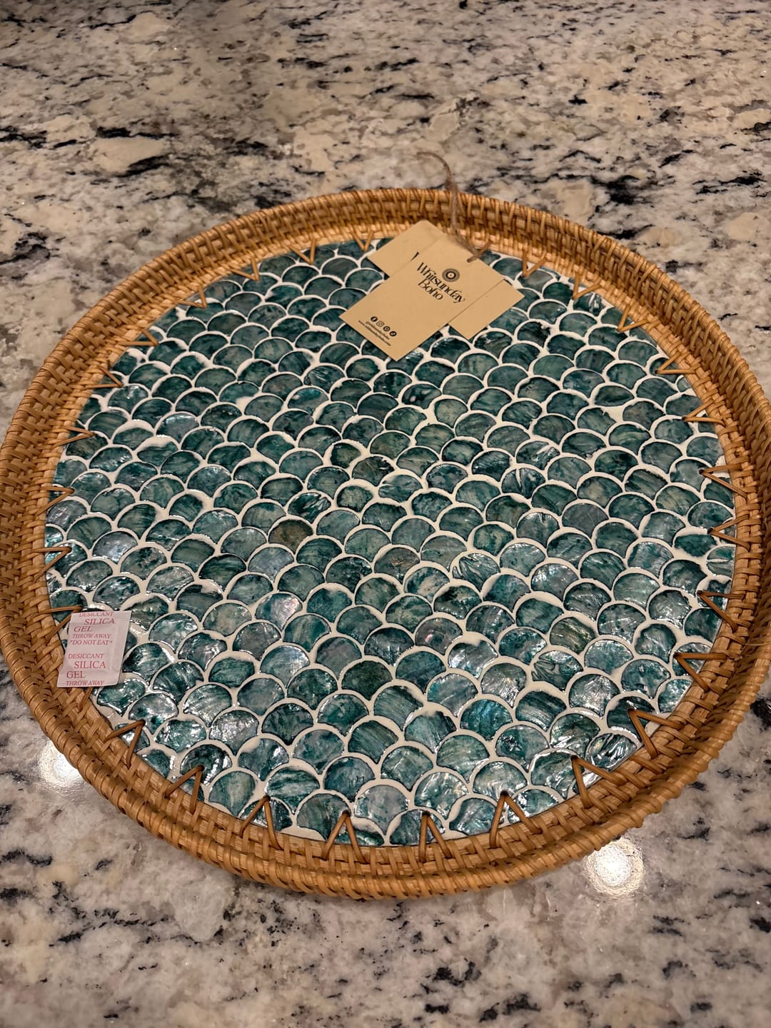 Customer photo review of Sirena Large Rattan Tray