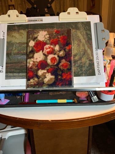 Customer photo review of Rose Reverie Large Canvas Love (Diamond Painting)