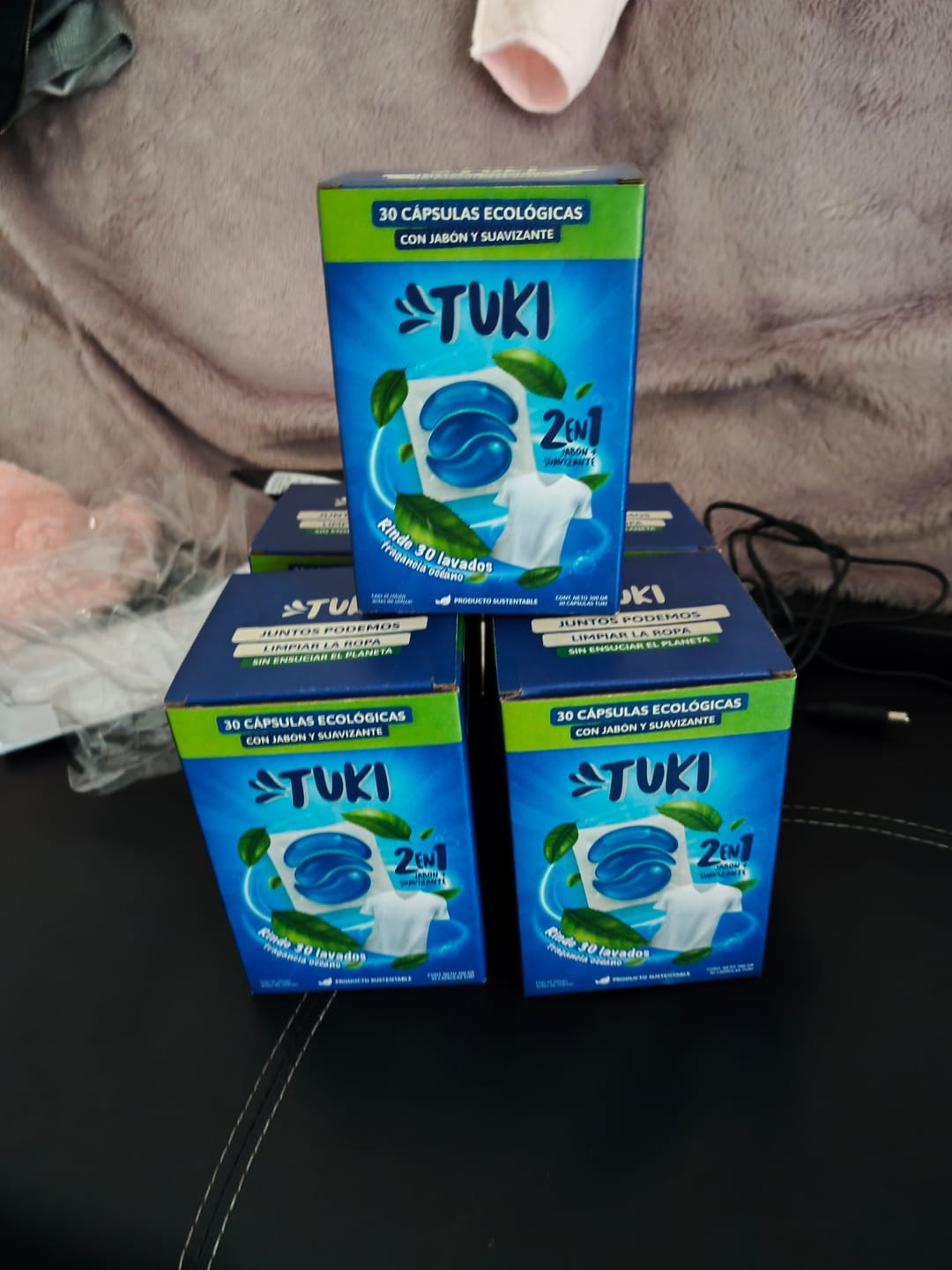 Customer photo review of Capsulas Tuki Ecológicas ♻️ 2en1 con Jabón y Suavizante