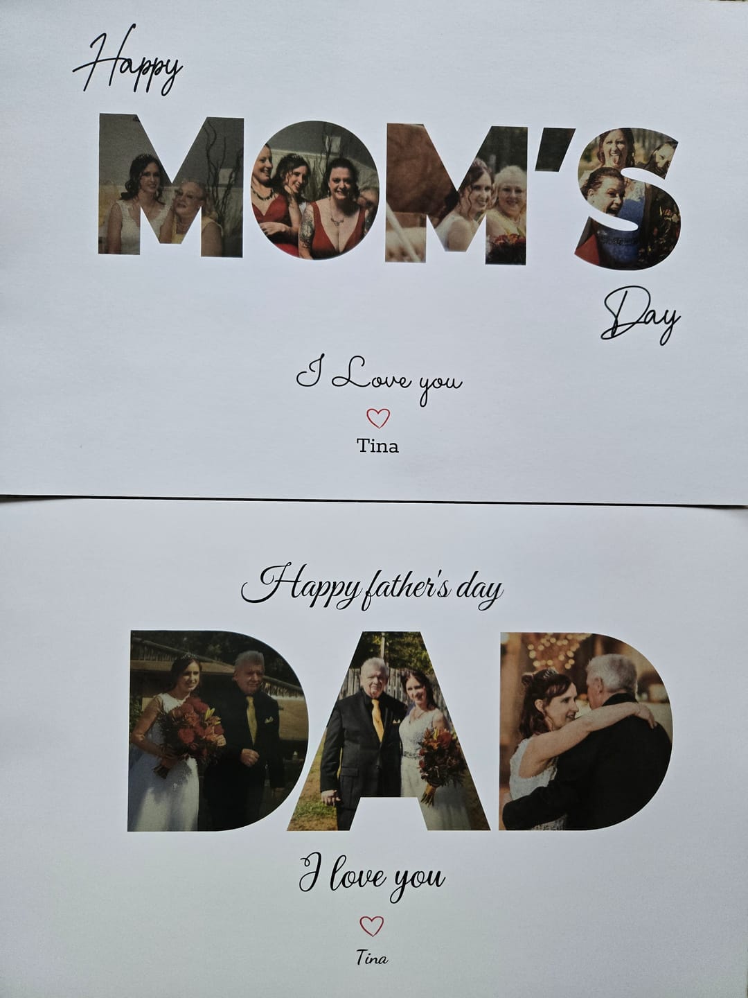 Customer photo review of Happy Dad's Day - Personalized poster