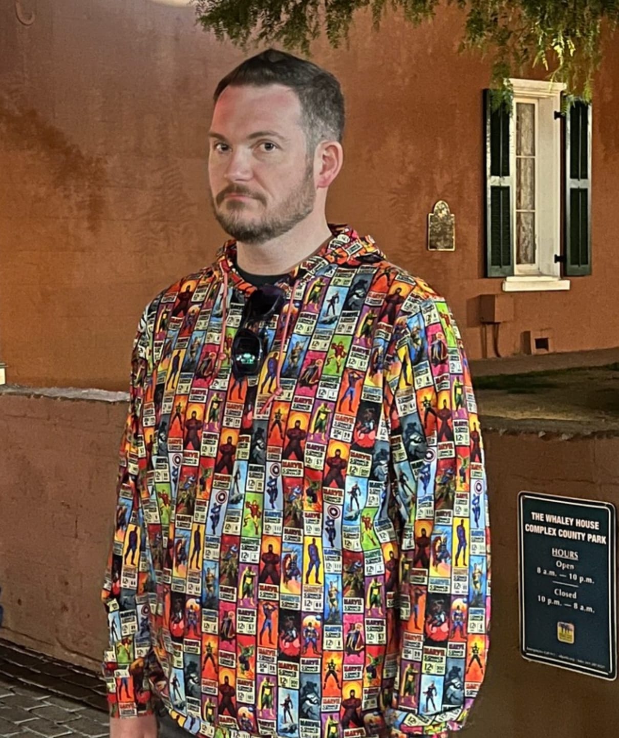 Customer photo review of Marvel "Corner Box Brigade" – Performance Hoodie
