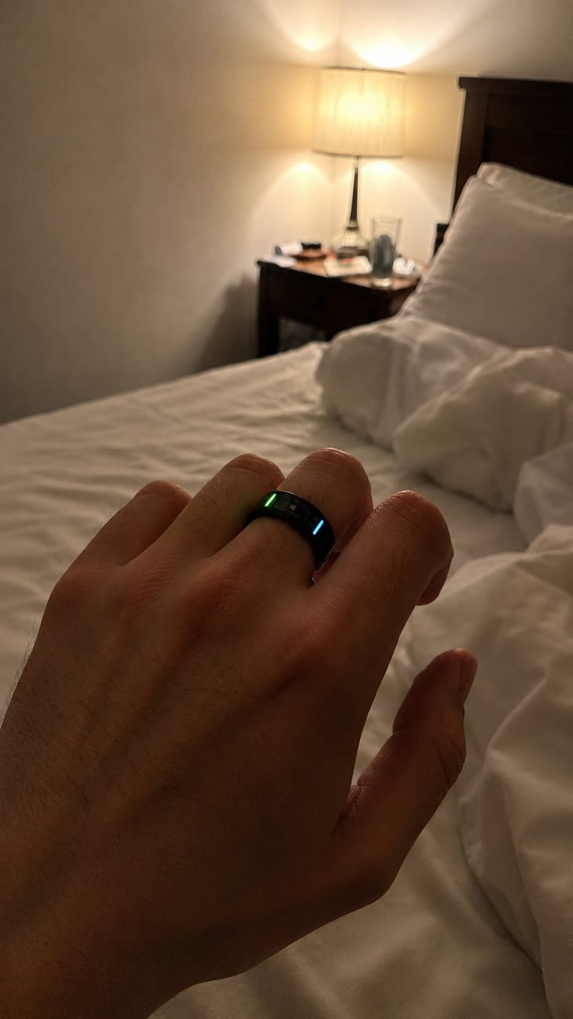 Customer photo review of Handmade Wooden Tritium Glow Ring