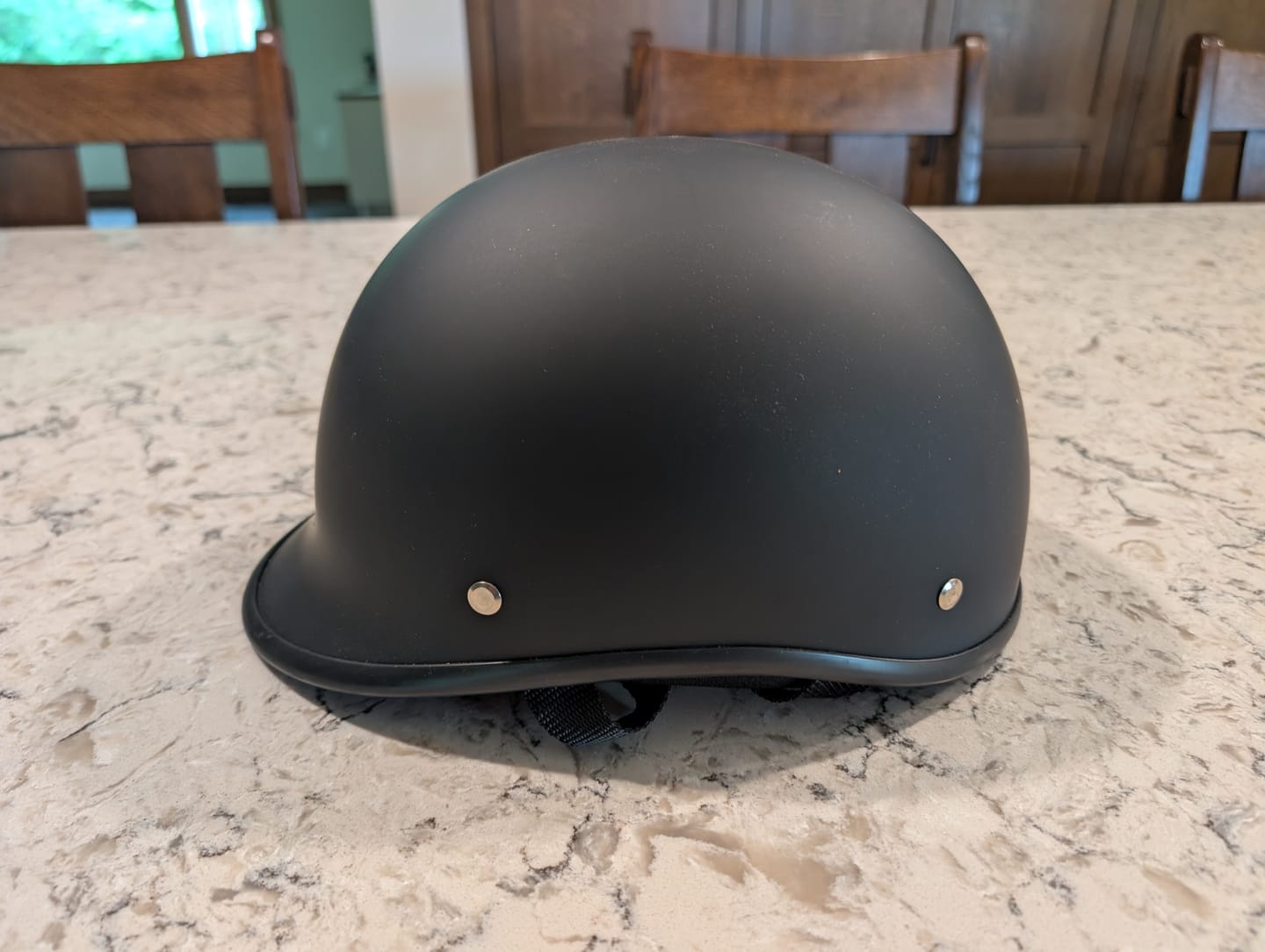 Customer photo review of Low Profile Reversible DOT Polo Helmet / Matte Black