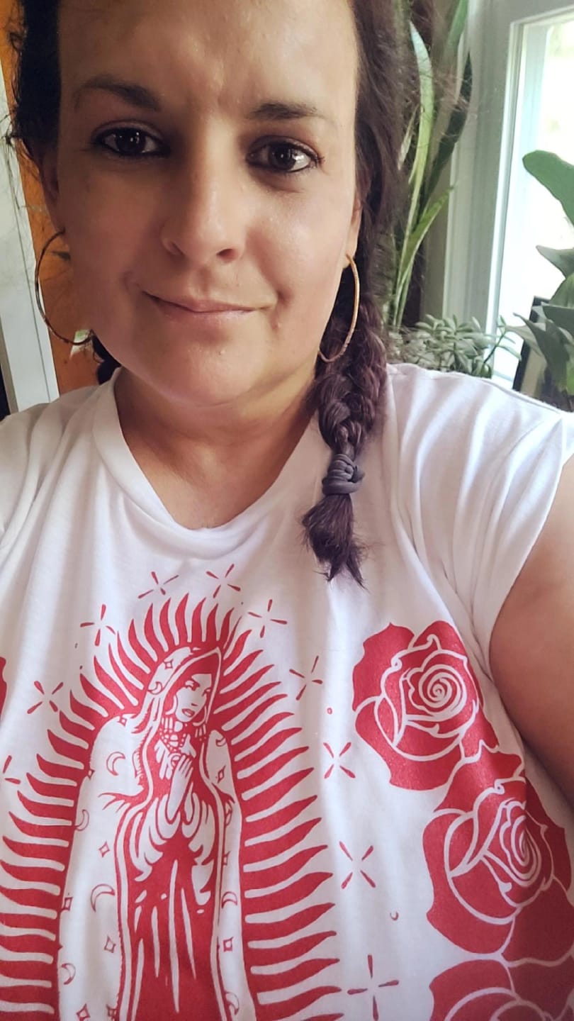 Customer photo review of Guadalupana Flowy Muscle Tank