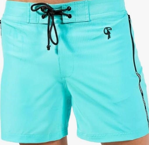 Customer photo review of Splatter Swim Shorts Blue - 5"