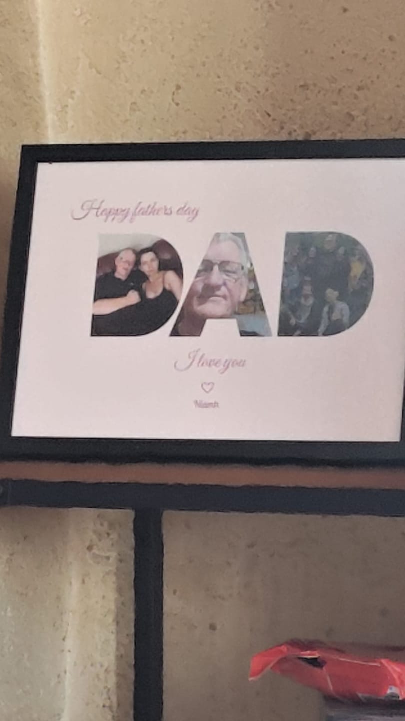 Customer photo review of Happy Dad's Day - Personalized poster