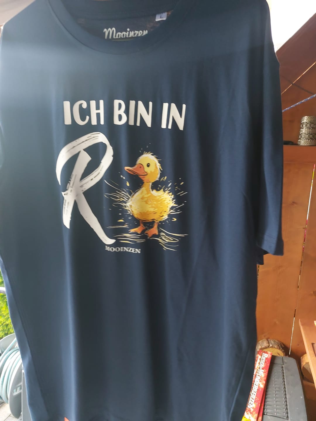 Customer photo review of Ich Bin In Rente Ente · Unisex Premium Bio T-Shirt