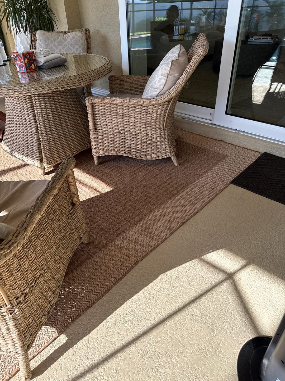 Customer photo review of Arrow Indoor/Outdoor Rug - Brown