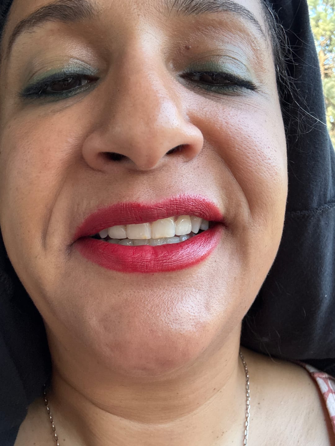 Customer photo review of Perfect Red Lipstick