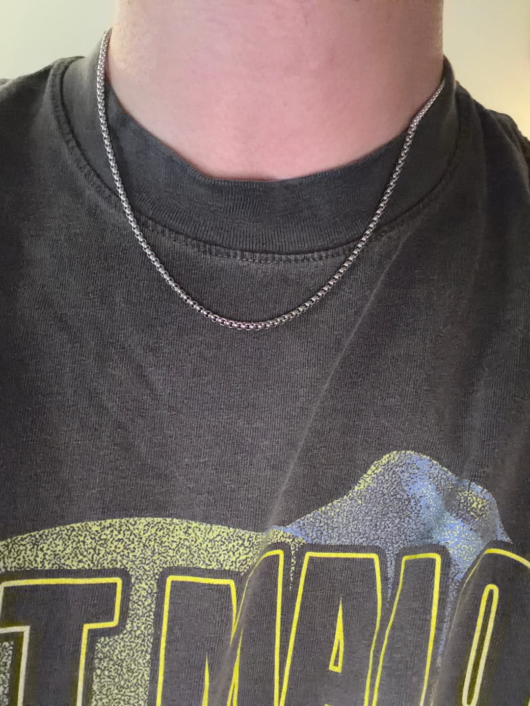 Customer photo review of Box Chain (Silver)