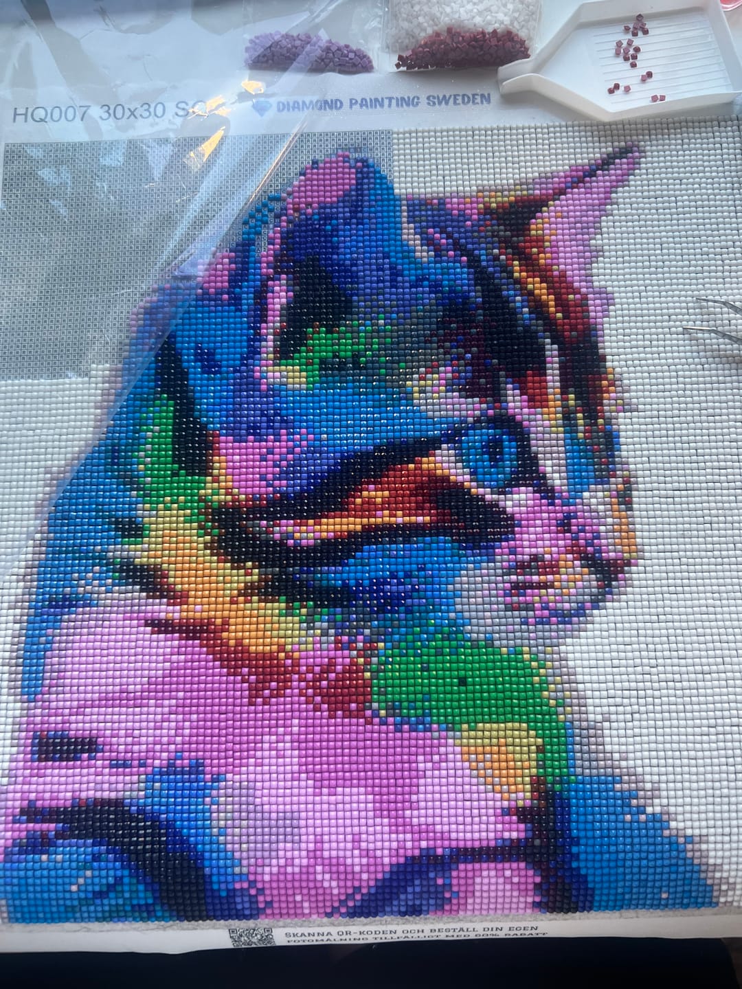 Customer photo review of Färgglad katt