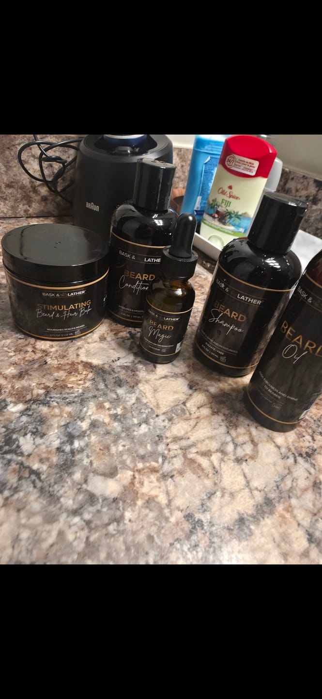 Customer photo review of Men’s Healthy Hair & Beard Starter Kit