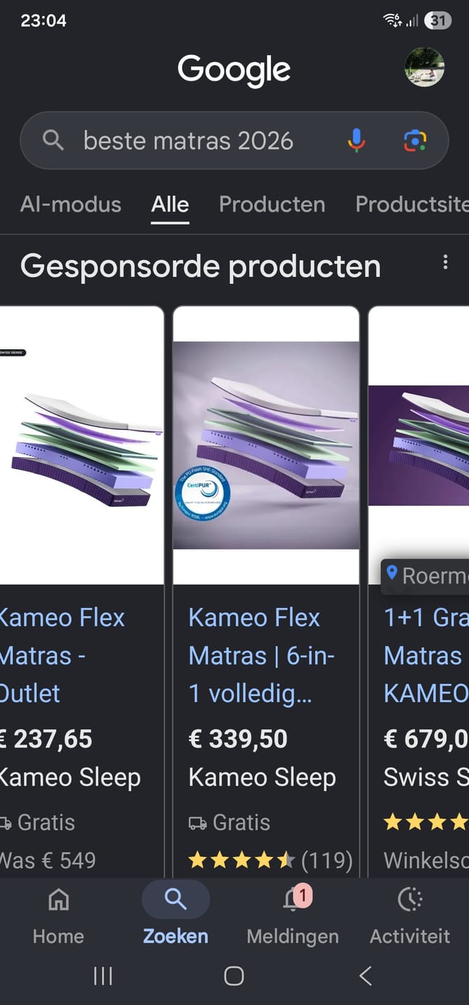 Customer photo review of Kameo Flex Matras