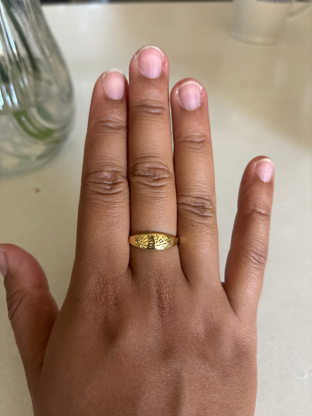 Customer photo review of Flora Ring - Gold