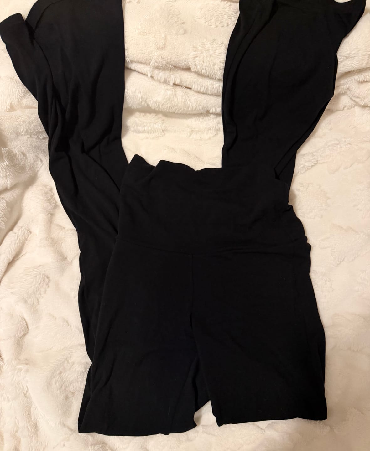 Customer photo review of Black Fold Over Flare Pant
