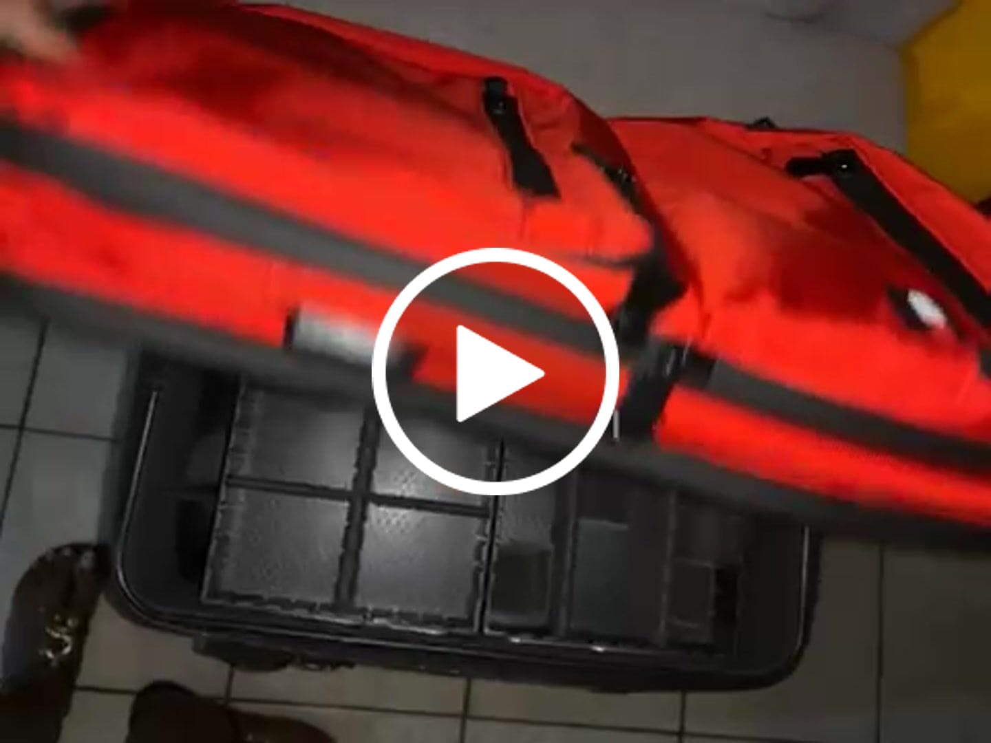 Customer video review of Mid Size Mobile Workstation Backpack with Extending Tray System – Fire Red