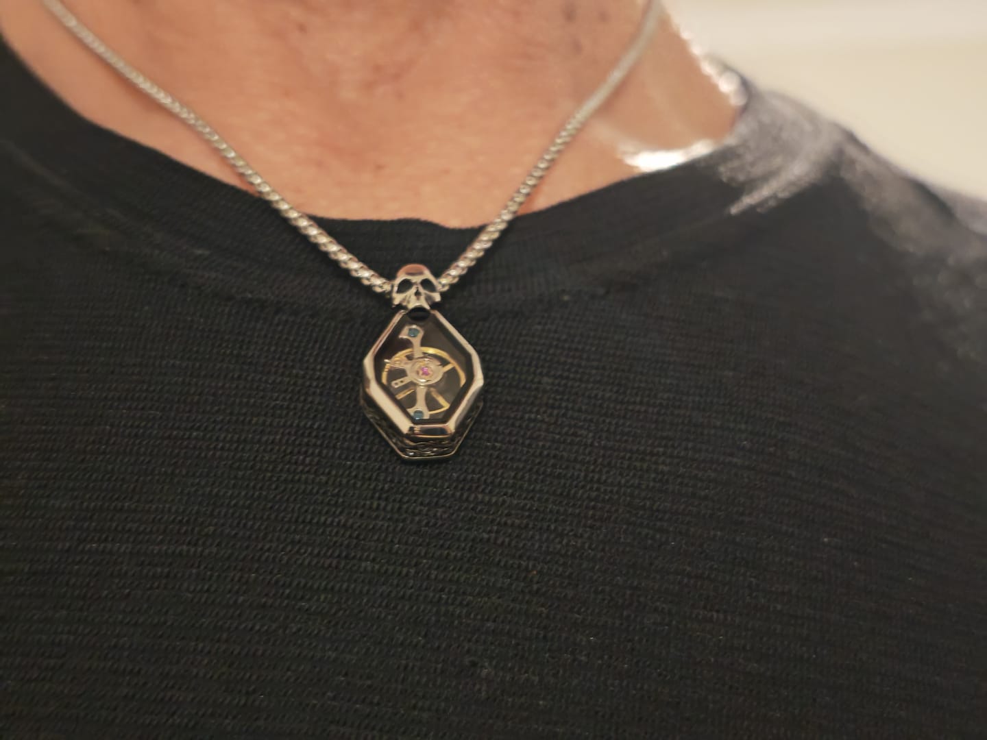Customer photo review of Skull Pendant - MEMENTO MORI