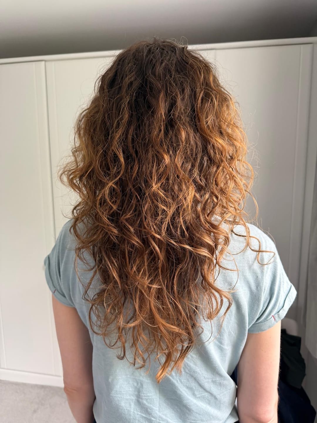 Customer photo review of Flaxseed & Kalahari Melon Curl Defining Custard