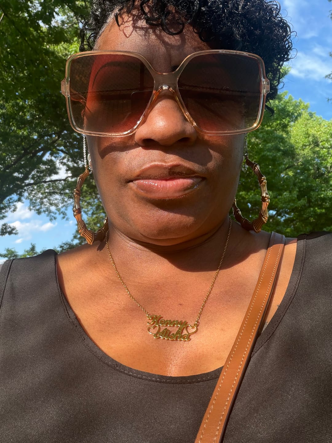 Customer photo review of Double Name Necklace