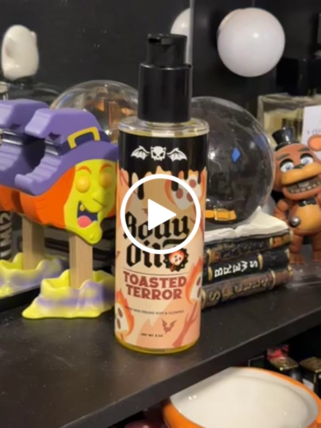 Customer video review of Toasted Terror Body Oil